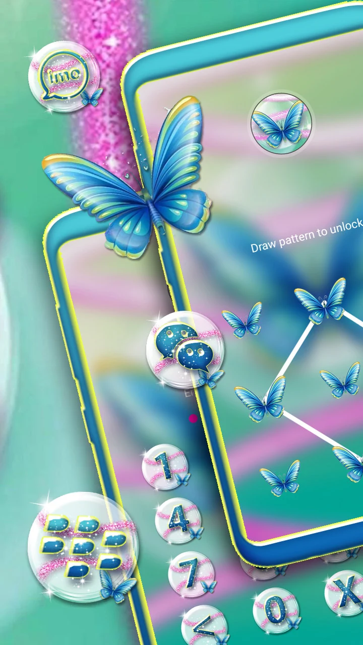 Butterfly Glitter Theme screenshot